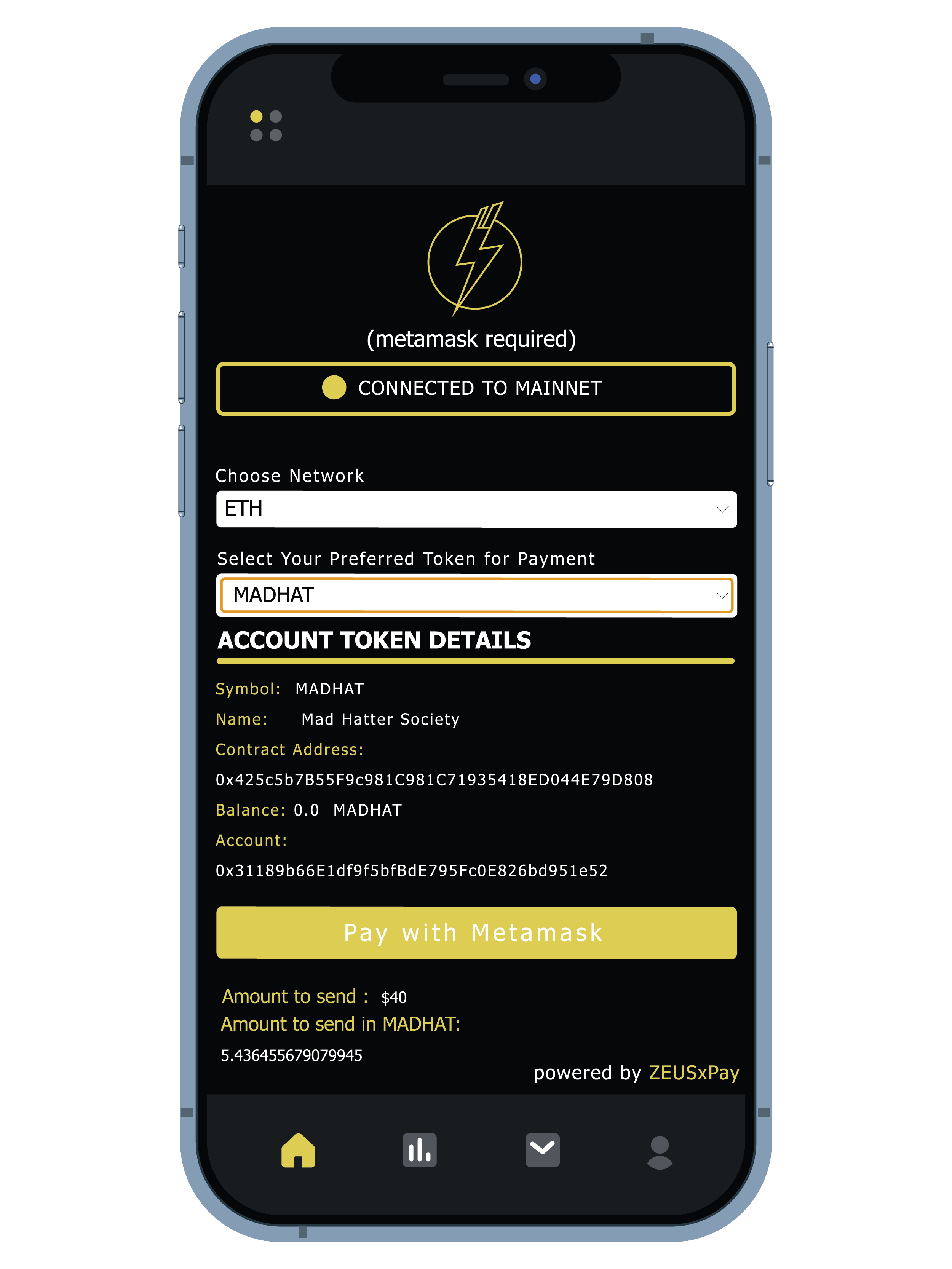 ZEUSxPay Plugin Interface